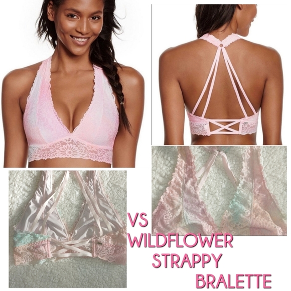 PINK Victoria's Secret Other - LAST DAY! Victoria's Secret PINK Wildflower Tie Dye Strappy Lace Bralette- NWOT